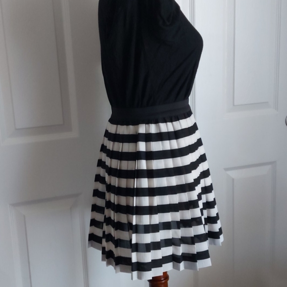 Pleated Black & White striped Skirt (firm price) - Picture 8 of 9